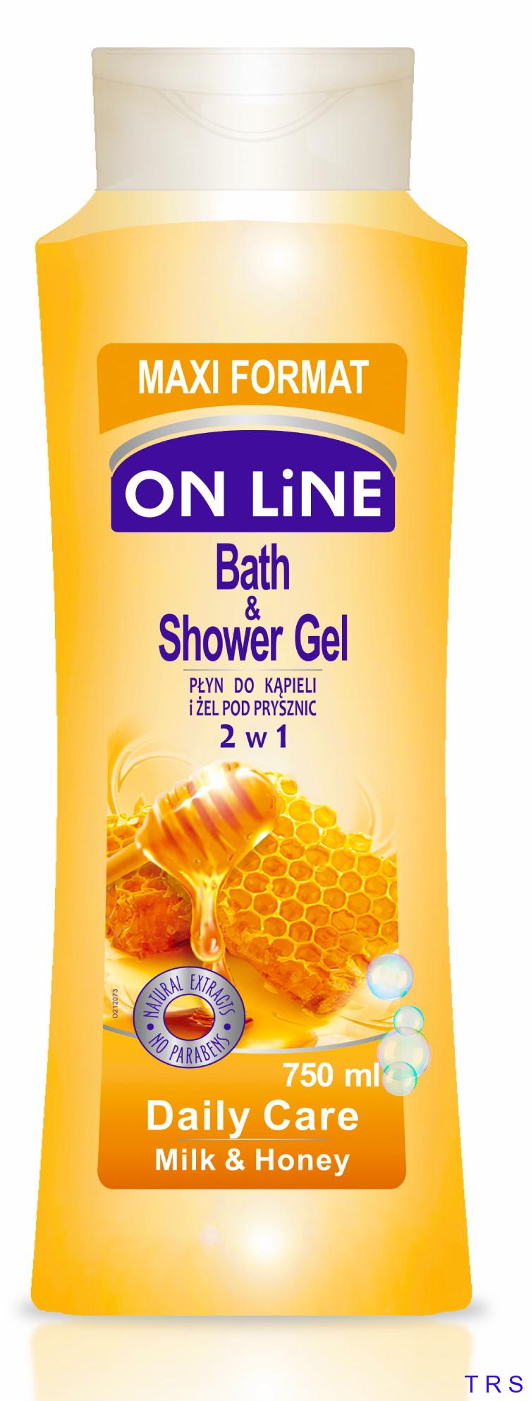 ON LINE BATH/SPRCHOVÝ GEL RELAX Milk/HONEY