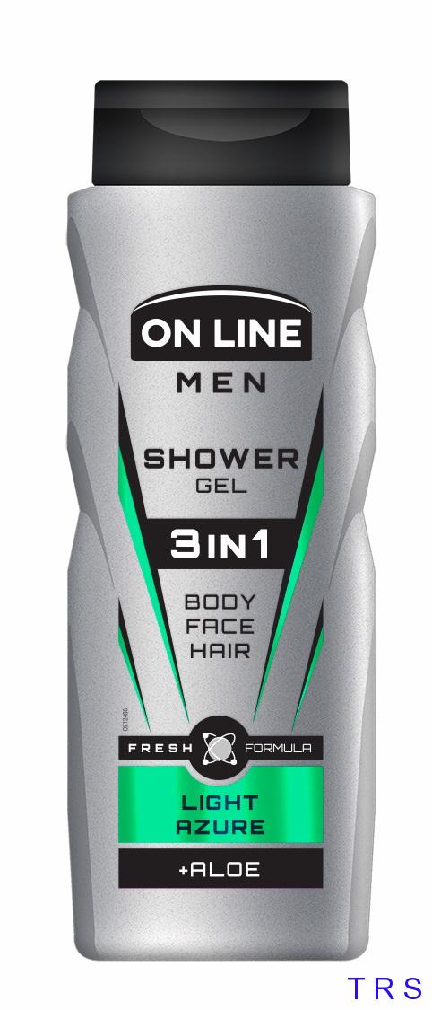 ON LINE MEN SHOWER GEL 3in1 LIGHT AZURE 400ml