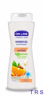 ON line SHOWER GEL  ORGANIC ORANGE/ALMOND MILK