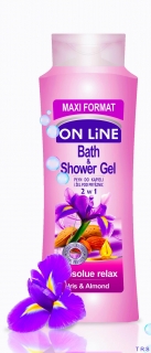 ON LINE BATH/SPRCHOVÝ GEL  RELAX  IRIS/ALMOND