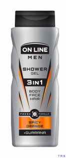 ONLINE MEN SHOWER GEL 3 in 1  400mlSPICY ORANGE
