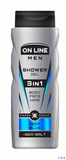 ON LINE  MEN SHOWER GEL 3in1 DEEP BLUE 400ml