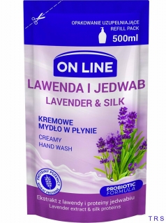 ON LINE  TEKUTÉ  MÝDLO NÁPLŇ  LEVANDULE/SILK  500ml